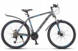 Велосипед 26' хардтейл, рама алюминий STELS NAVIGATOR-640 D серый/синий, диск, 24 ск., 15,5'